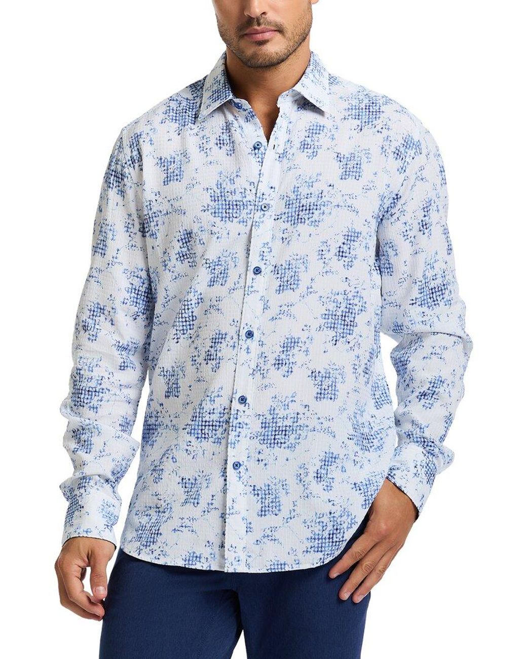 Robert Graham Blue Angola Woven Shirt for men