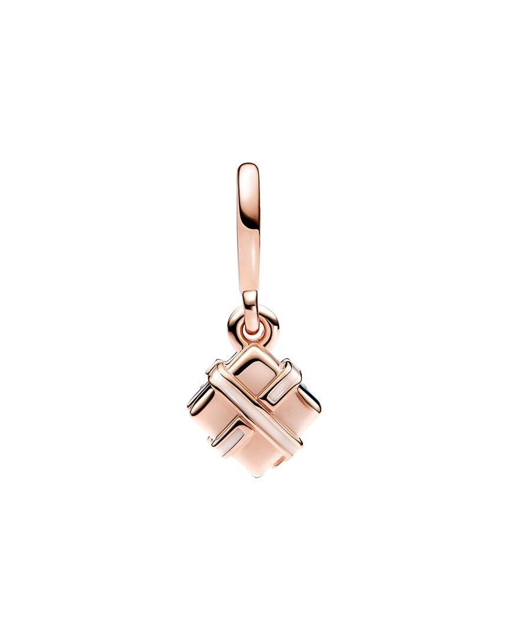 Pandora White Moments 14K Rose Plated Charm