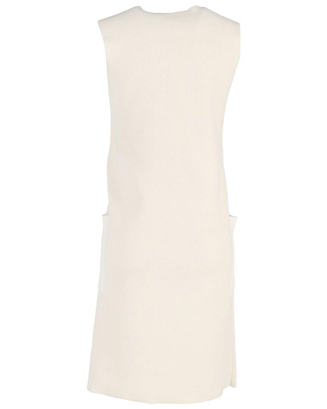 Céline Natural Four-Pocket Sleeveless Midi Dress (Authentic Pre-Loved)