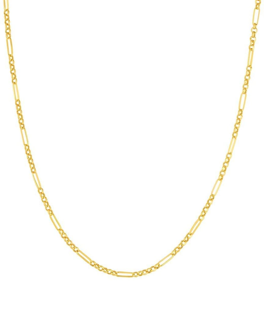 HAWLEY ST Metallic 14K Rolo Necklace