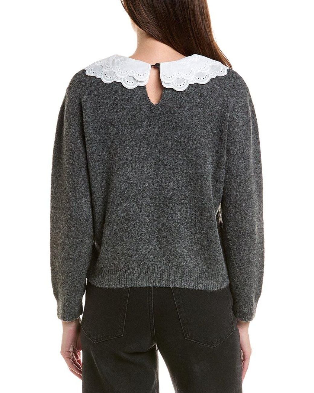 ANNA KAY Gray Madita Wool-Blend Pullover