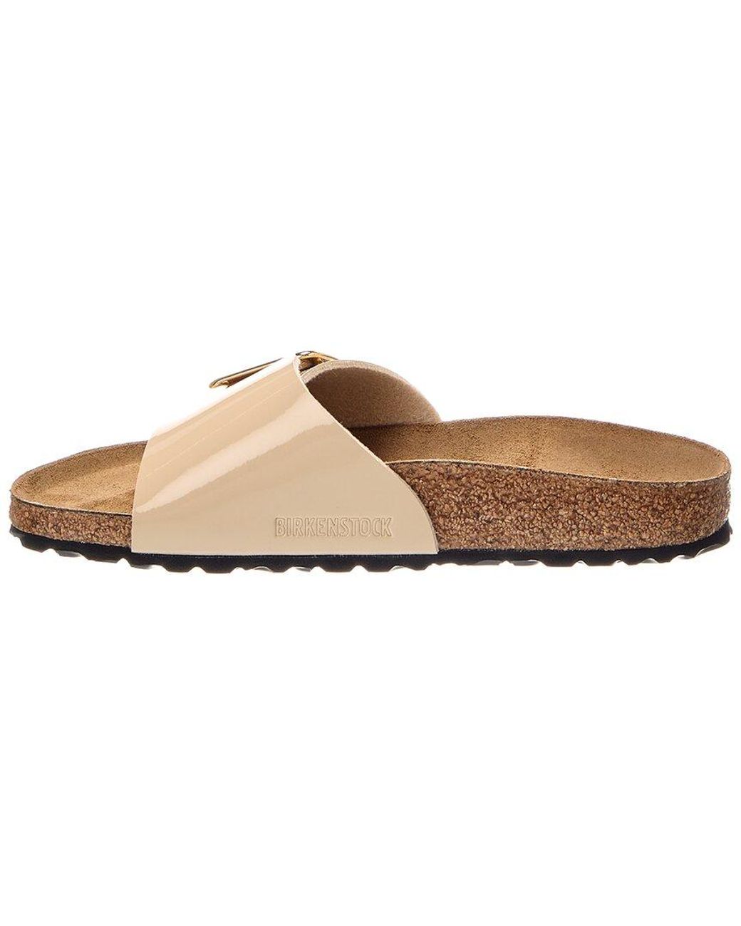 Birkenstock Natural Catalina Luxe Buckle Patent Birko-Flor N Sandal