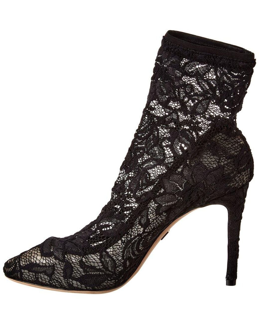 Dolce & Gabbana Black Lace Bootie