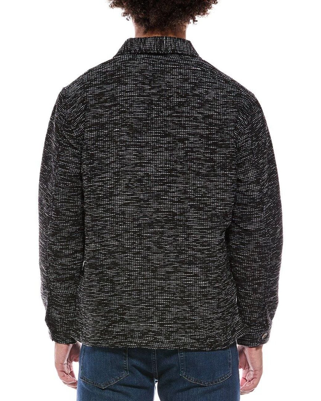 Vintage 1946 Black Crosshatch Shirt Jacket for men