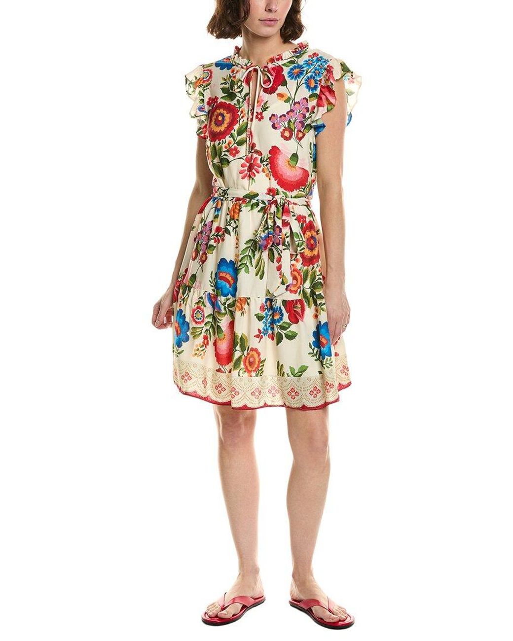 Julia Jordan White Printed Flex Mini Dress