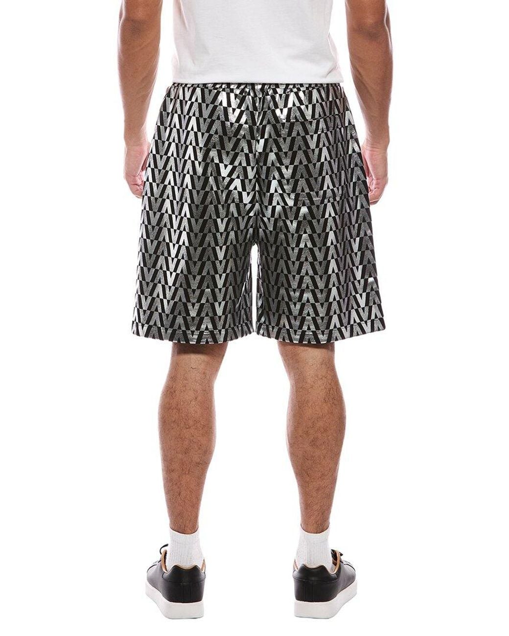 Valentino Black Pattern Short for men
