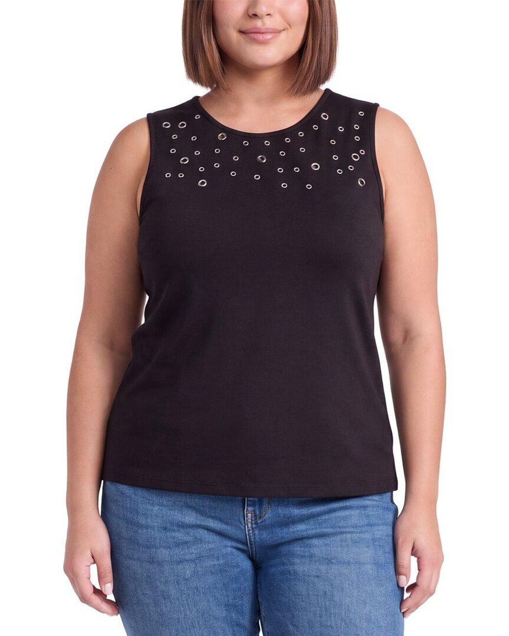 Anne Klein Blue Plus Grommet Tank