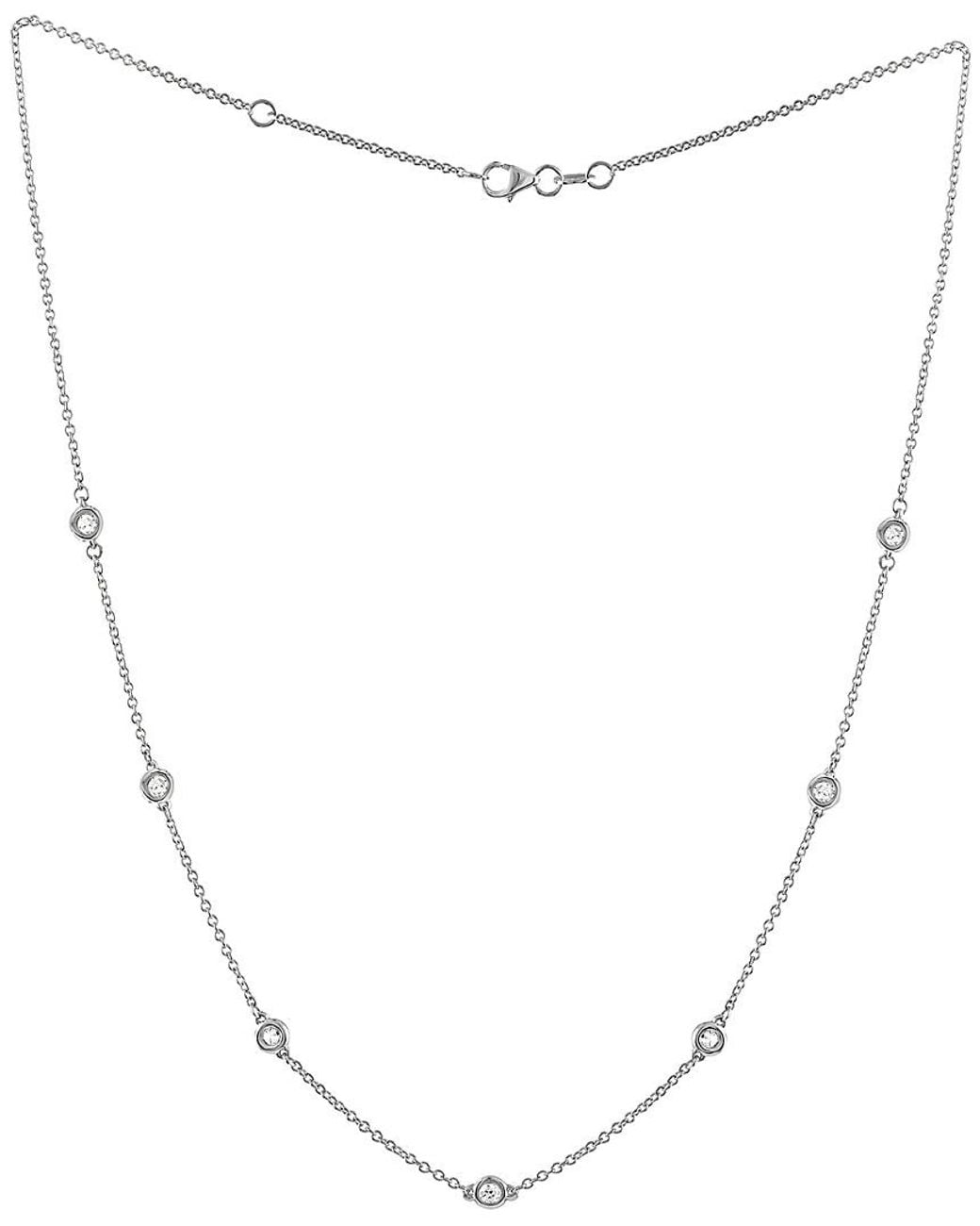 Diana M White Fine Jewelry 14k 0.35 Ct. Tw. Diamond Necklace