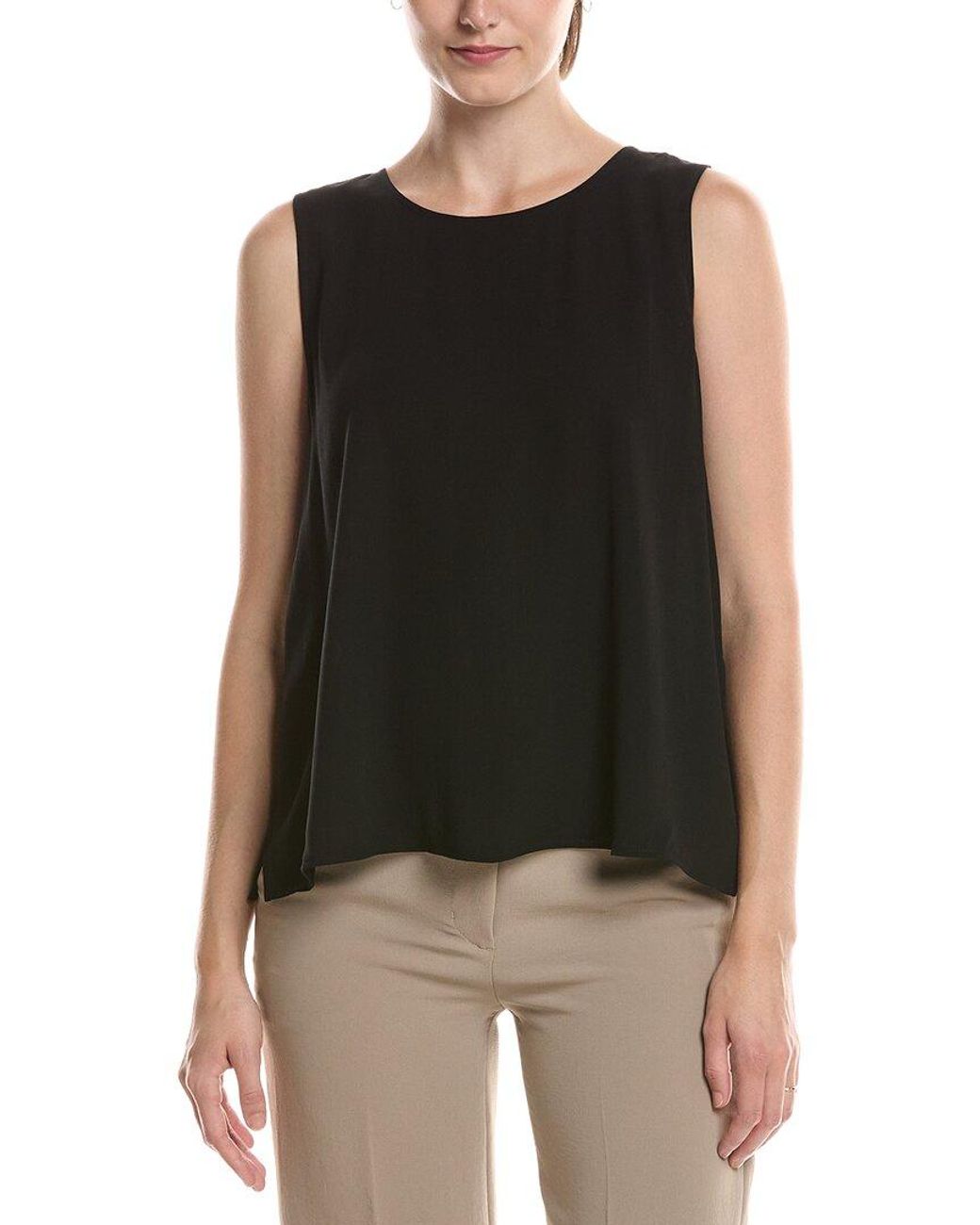 Eileen Fisher Black Silk Shell