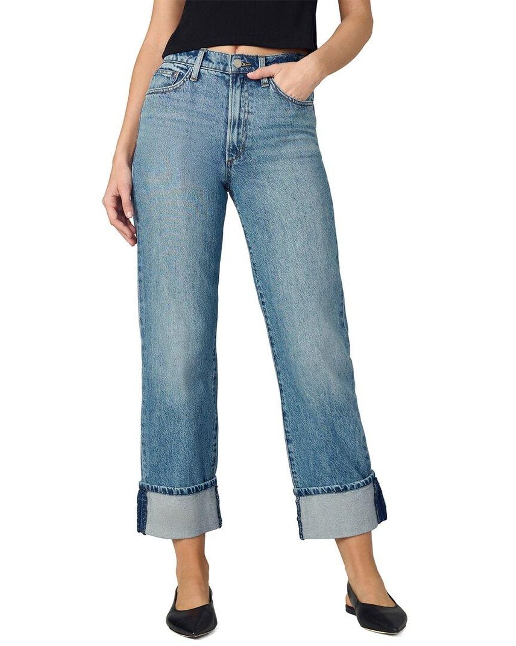 Joe's Jeans Blue The Margot Cuffed Straight Jean