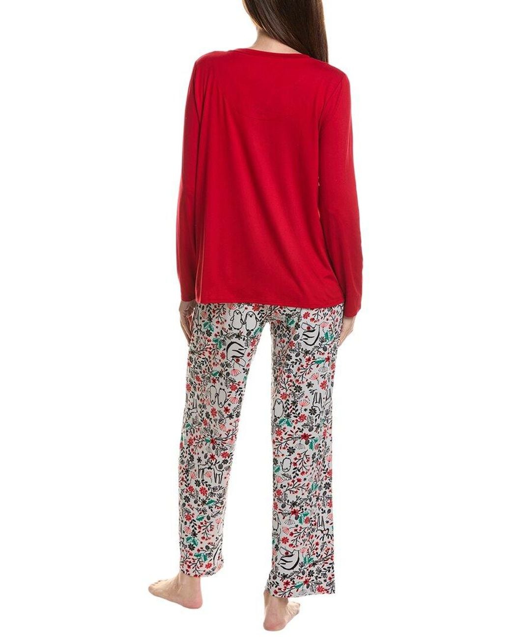 Hue Red 2Pc Timeless Jersey Pajama Set