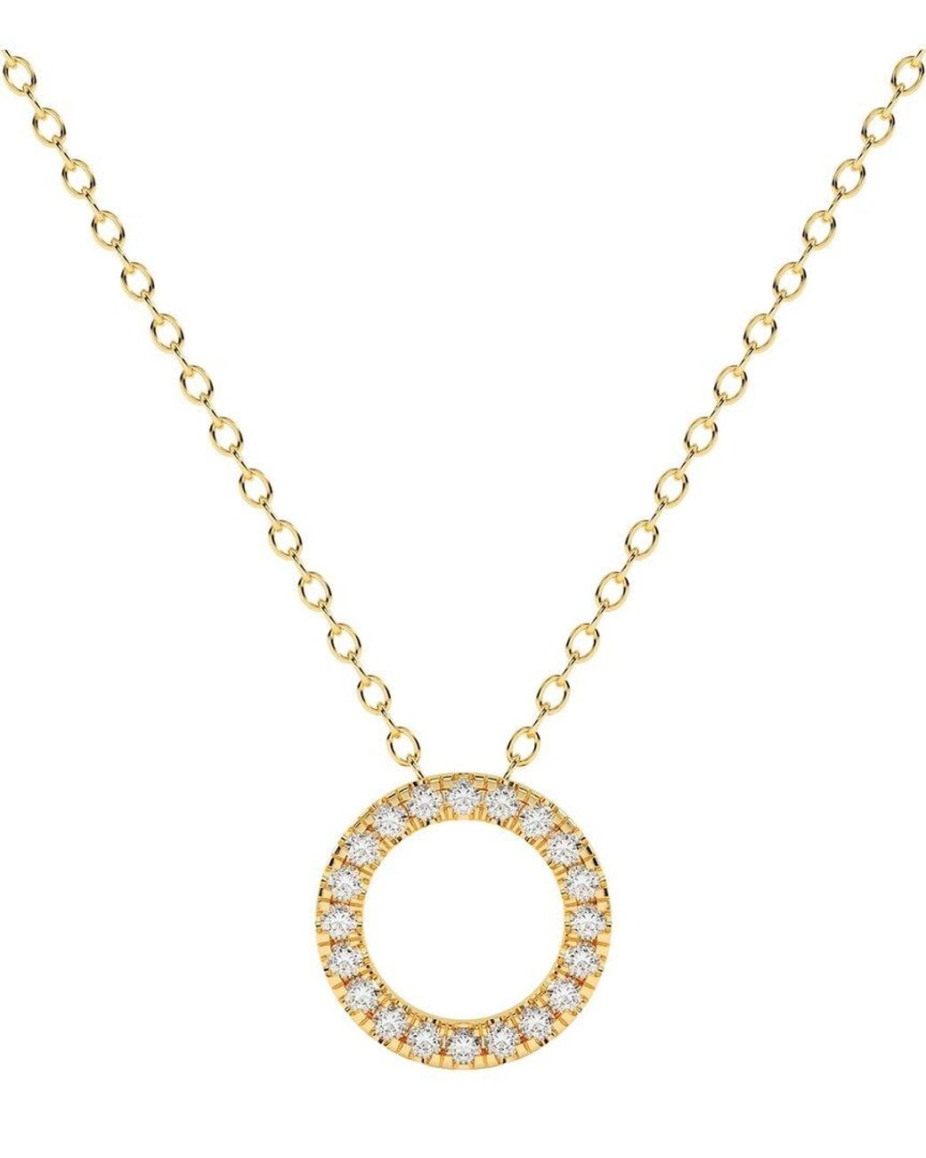 Diamond Select Cuts Metallic 14K 0.25 Ct. Tw. Diamond Pendant Necklace