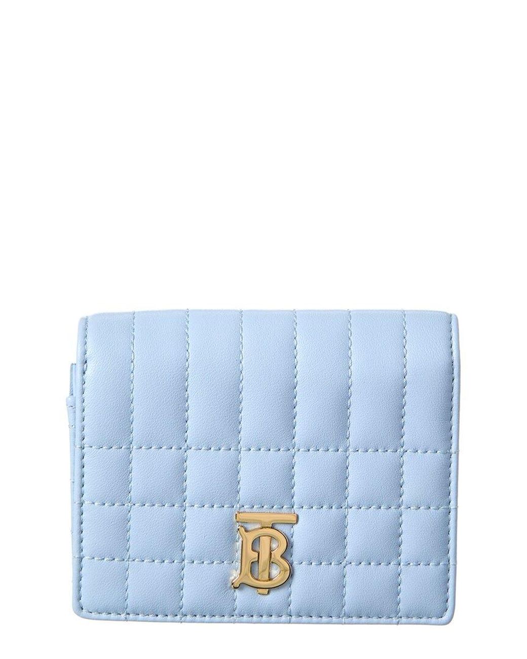 Quilted Leather Lola Card Case in Cool Sky Blue - Women | Burberry® Official