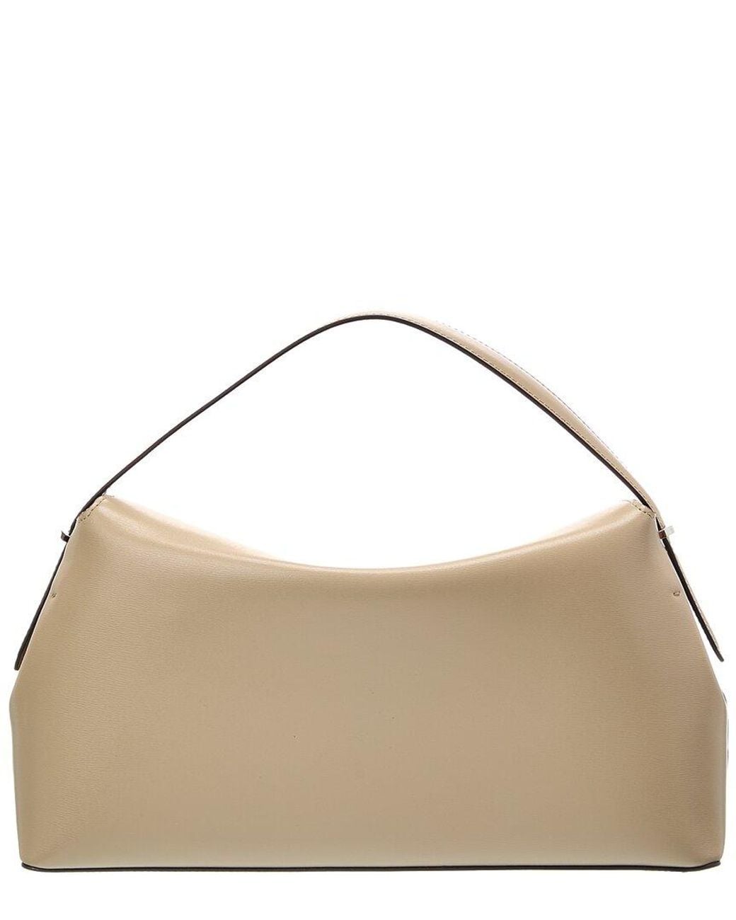 Totême Natural T-Lock Leather Top Handle Shoulder Bag