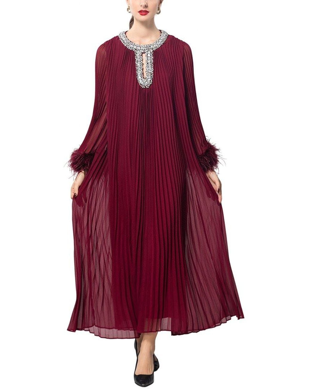 BRC By BURRYCO Purple Solid Maxi Dress