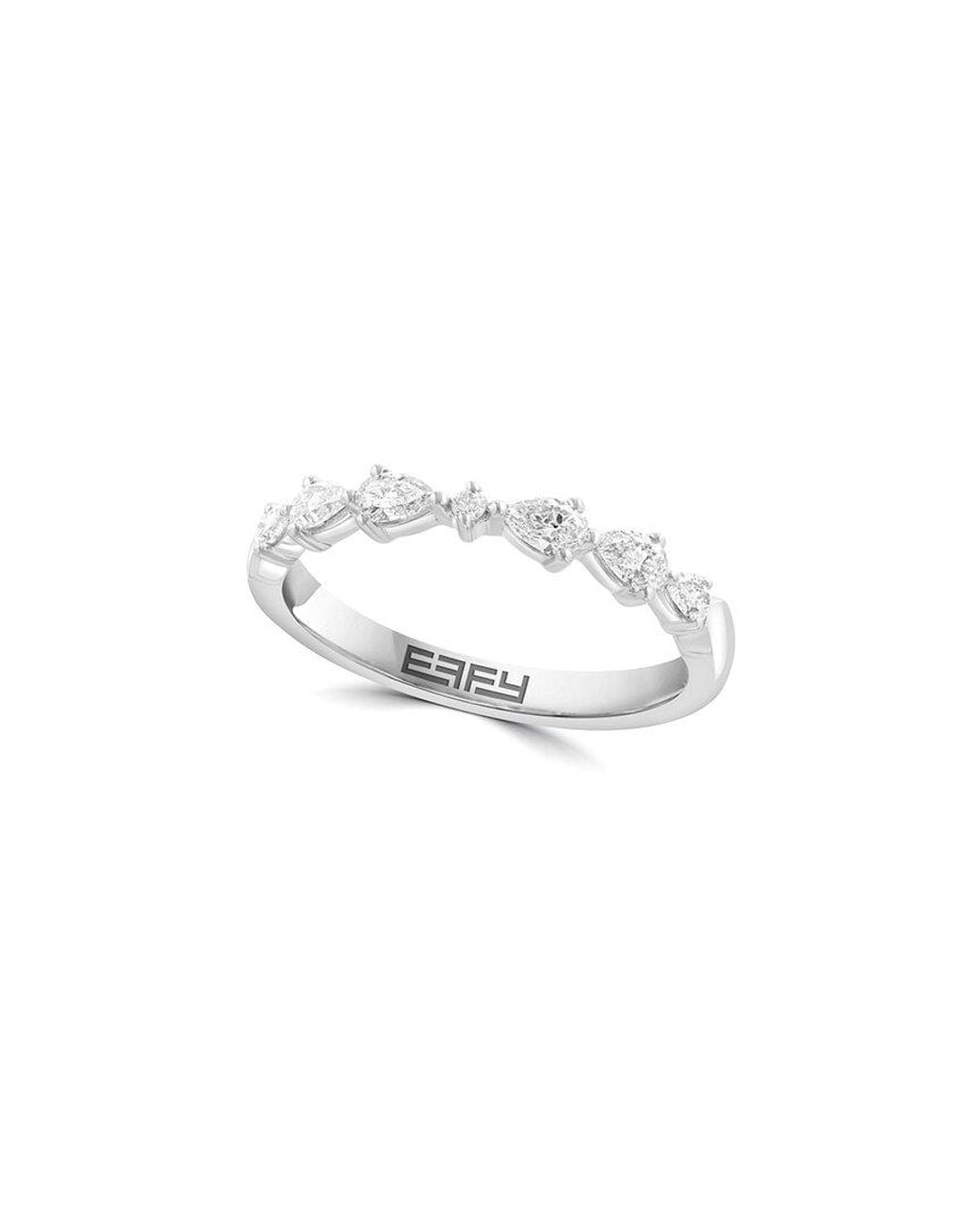 Effy Fine Jewelry White 14K 0.29 Ct. Tw. Lab-Grown Diamond Ring