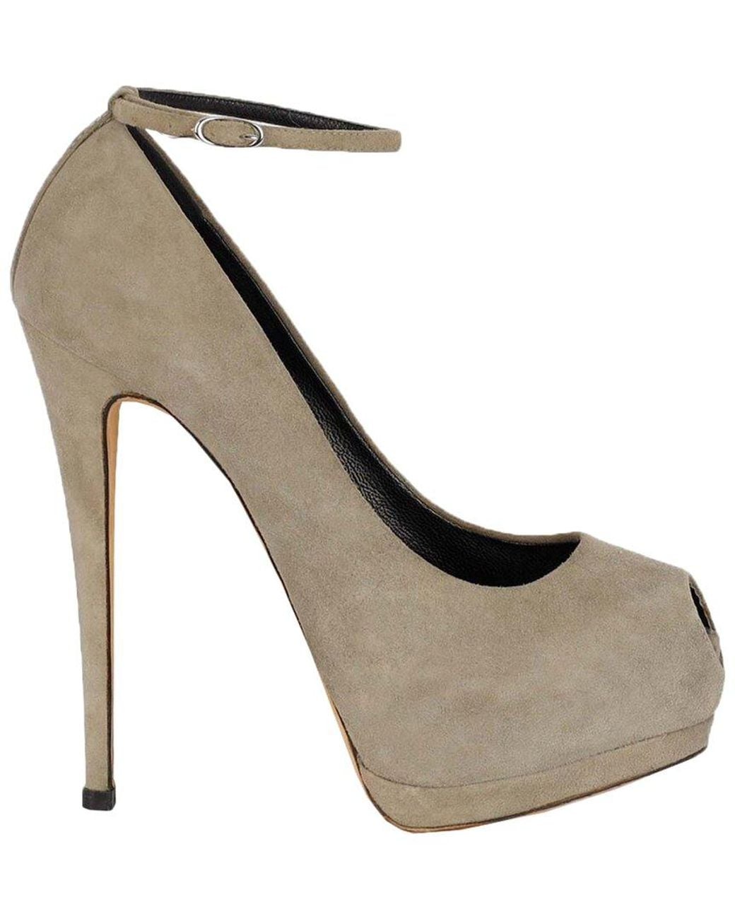 Giuseppe Zanotti White Suede Platform Pump (authentic Pre-loved)