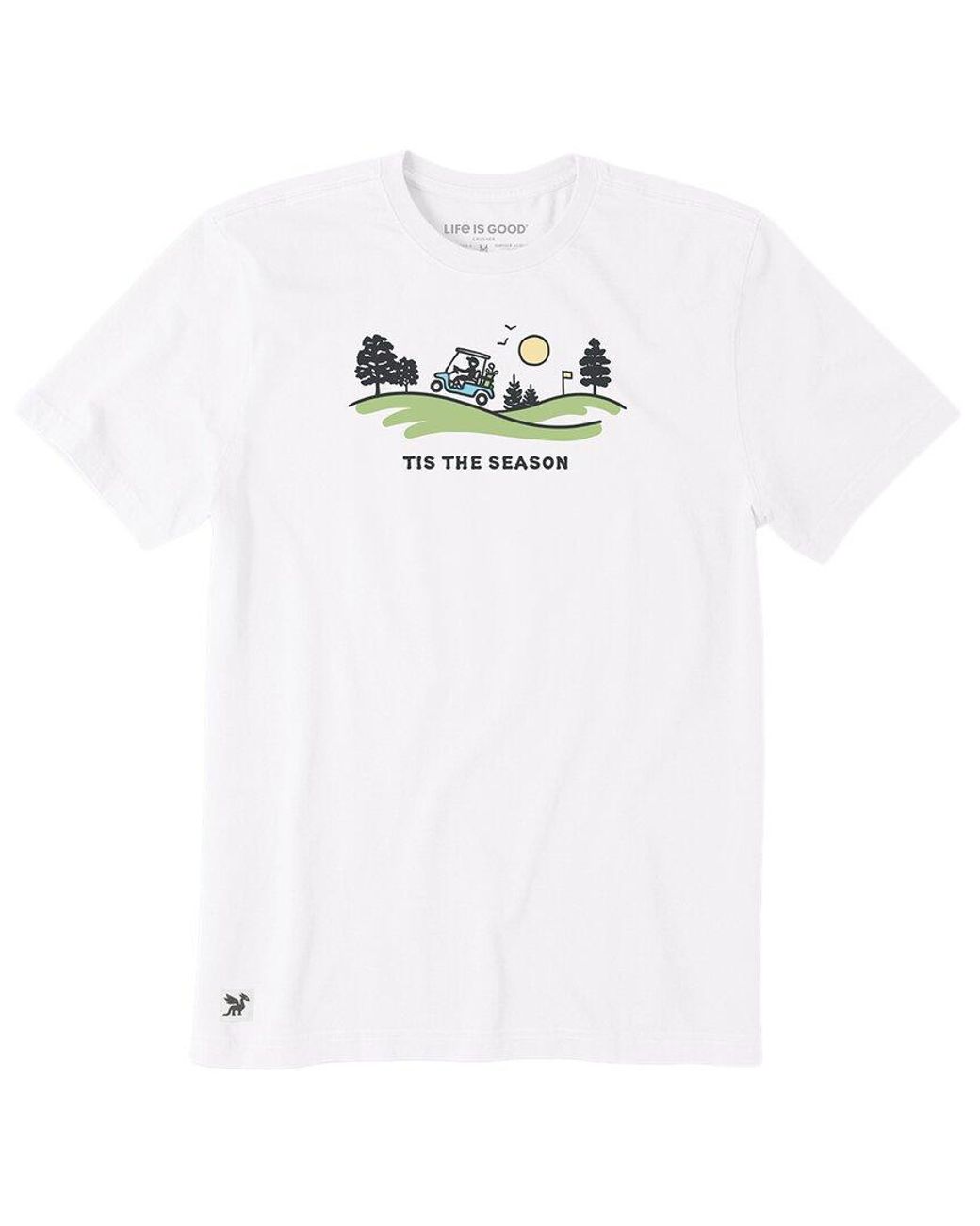 Life Is Good. White Crusher T-Shirt for men