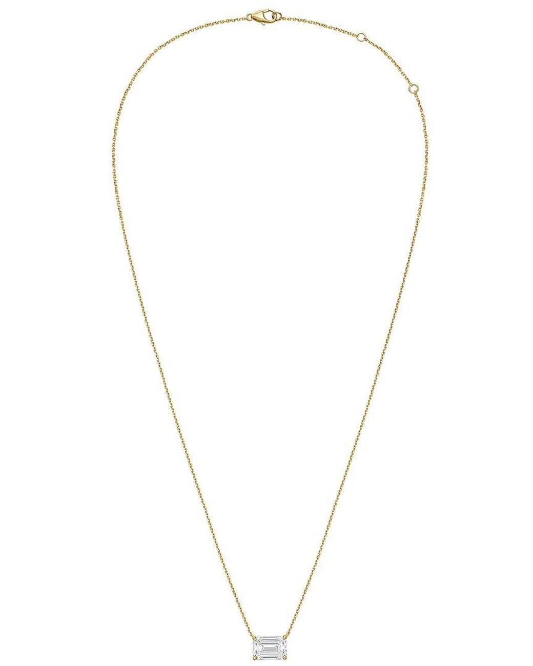 Diana M Multicolor Diana M. 14K 4.00 Ct. Tw. Lab-Grown Diamond Pendant Necklace