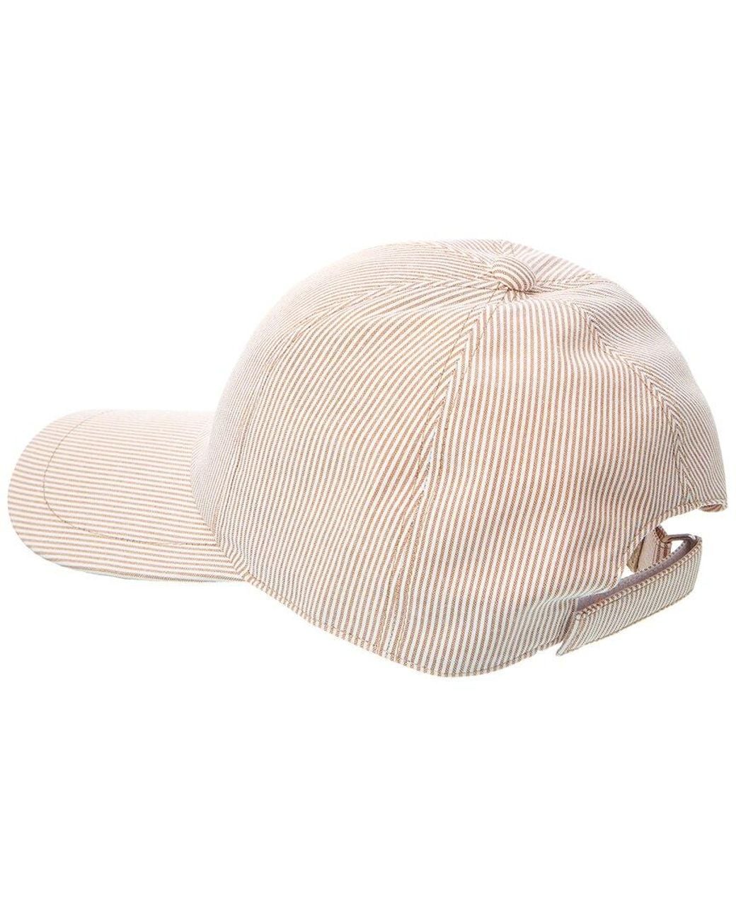 Bruno Magli Natural Stripe Baseball Cap