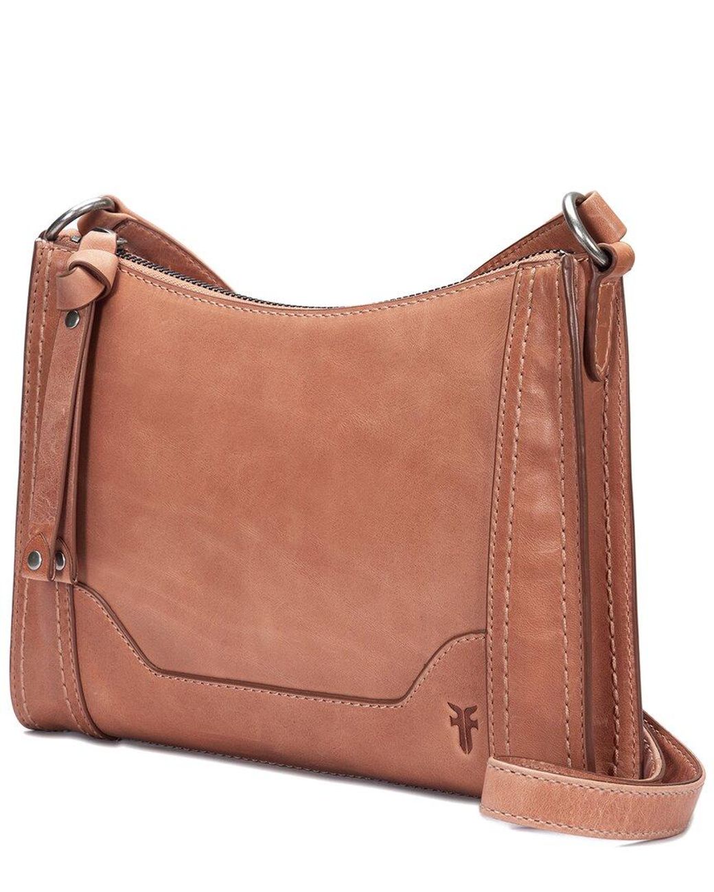 Frye Melissa Zip Leather Crossbody Bag in Orange Lyst