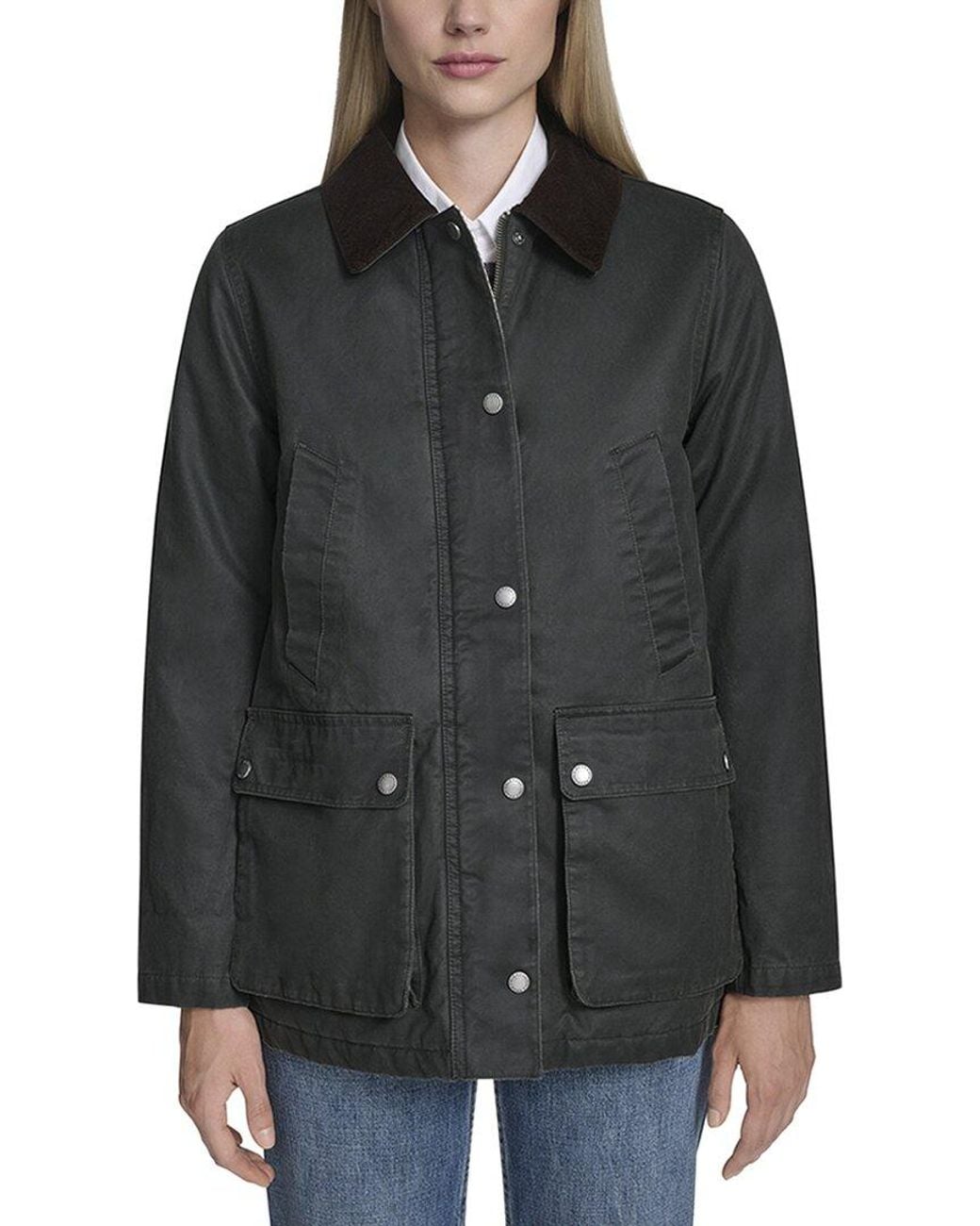 Cole Haan Black Waxed Cotton Hunter Jacket