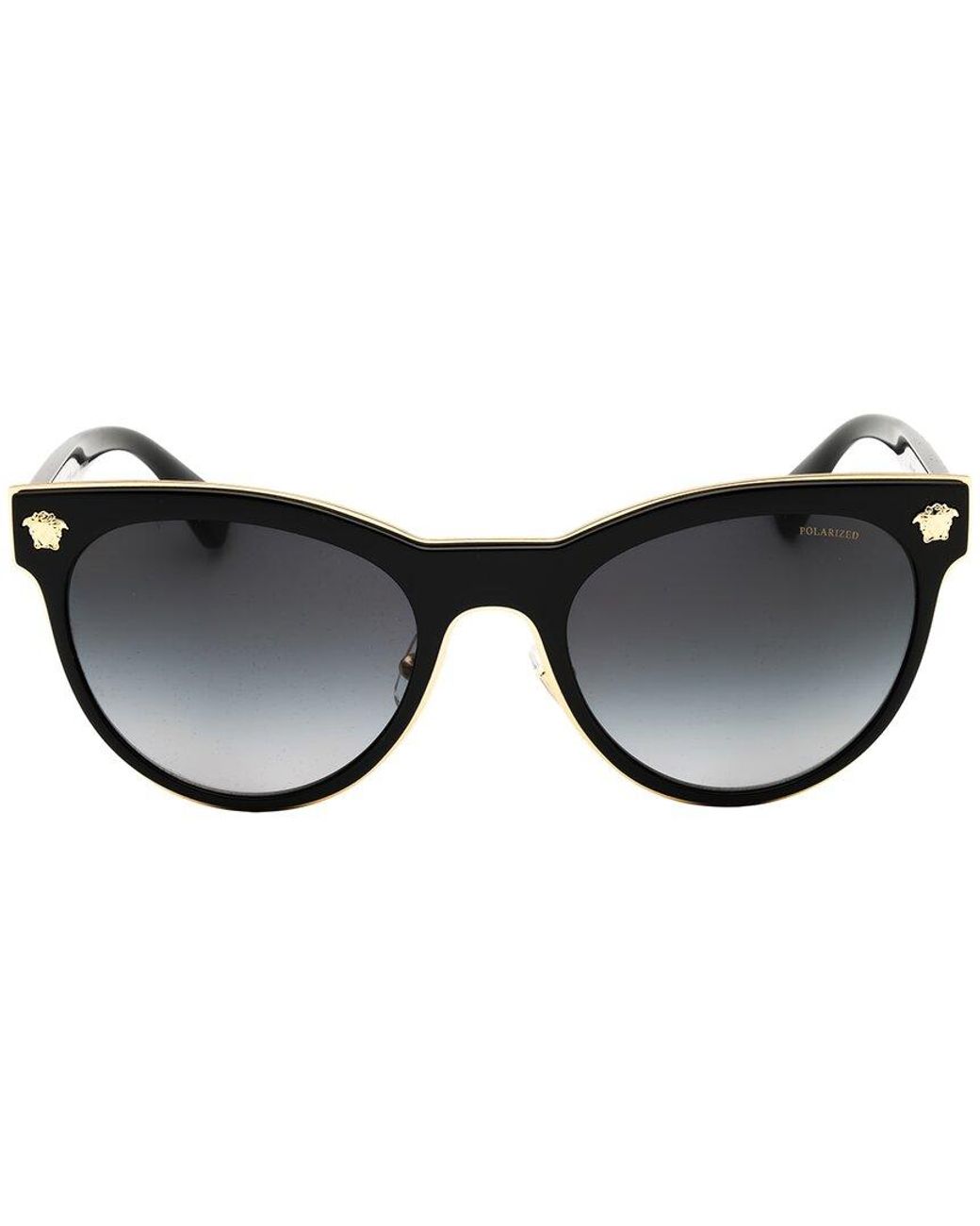 Versace Black 54Mm Polarized Sunglasses