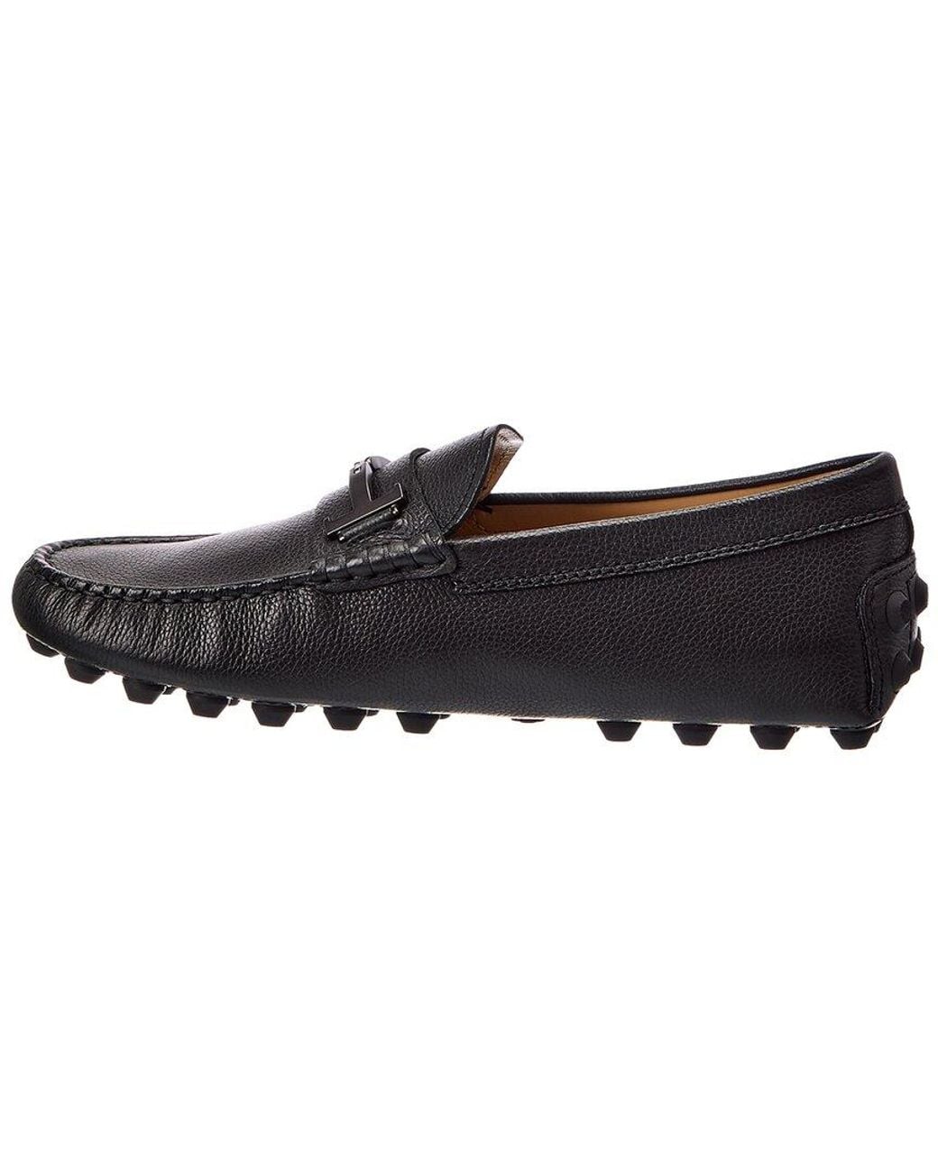 Tod's Black Leather Driver for men