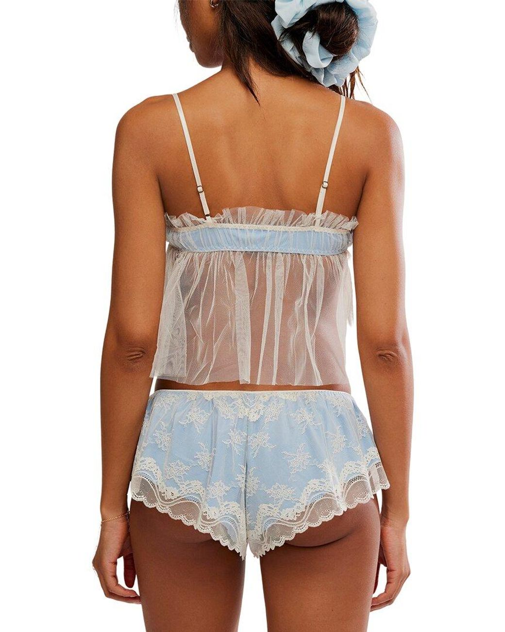 Free People Blue 2Pc Nightcall Boudoir Set