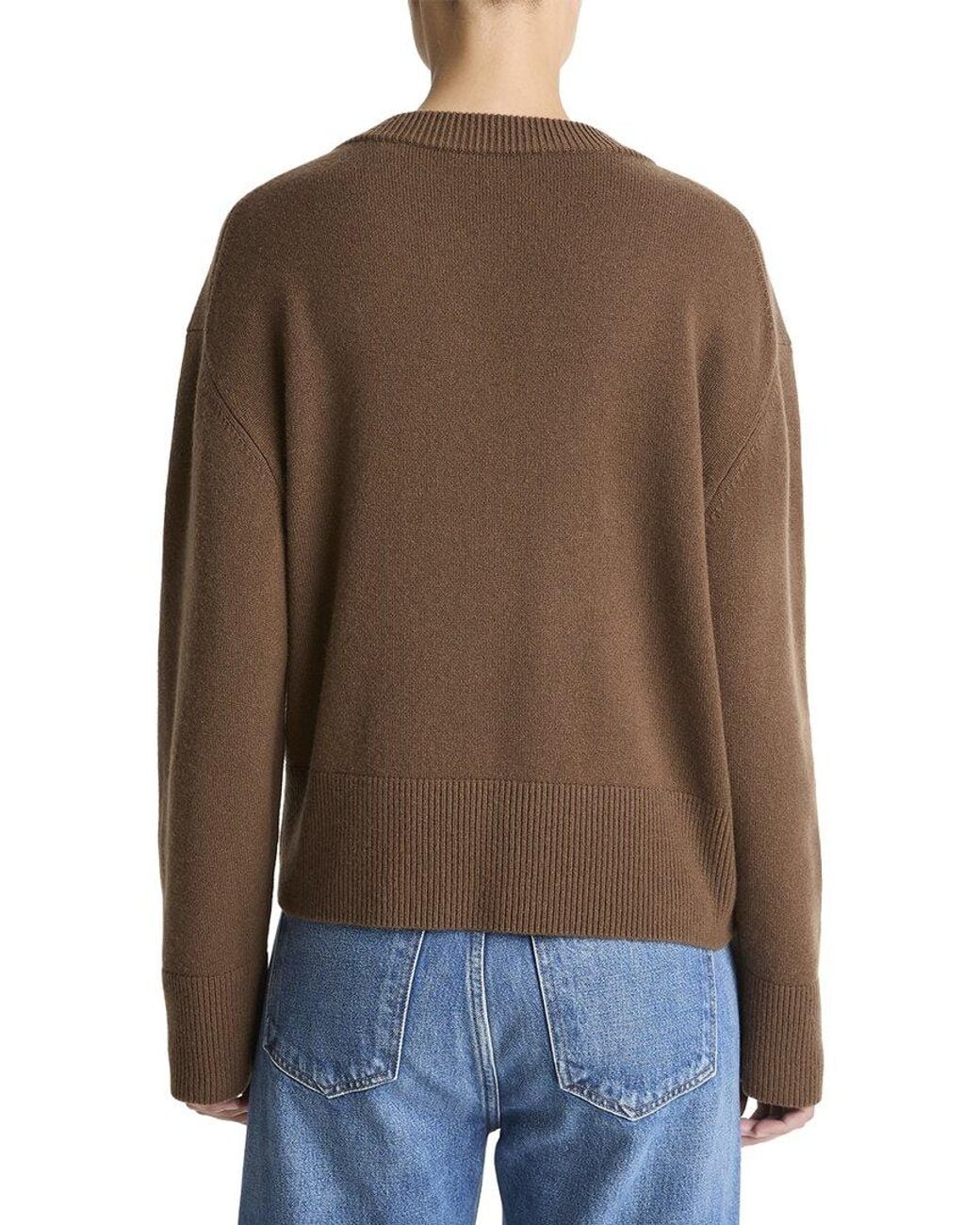 Vince Brown Wool & Cashmere-Blend Sweater