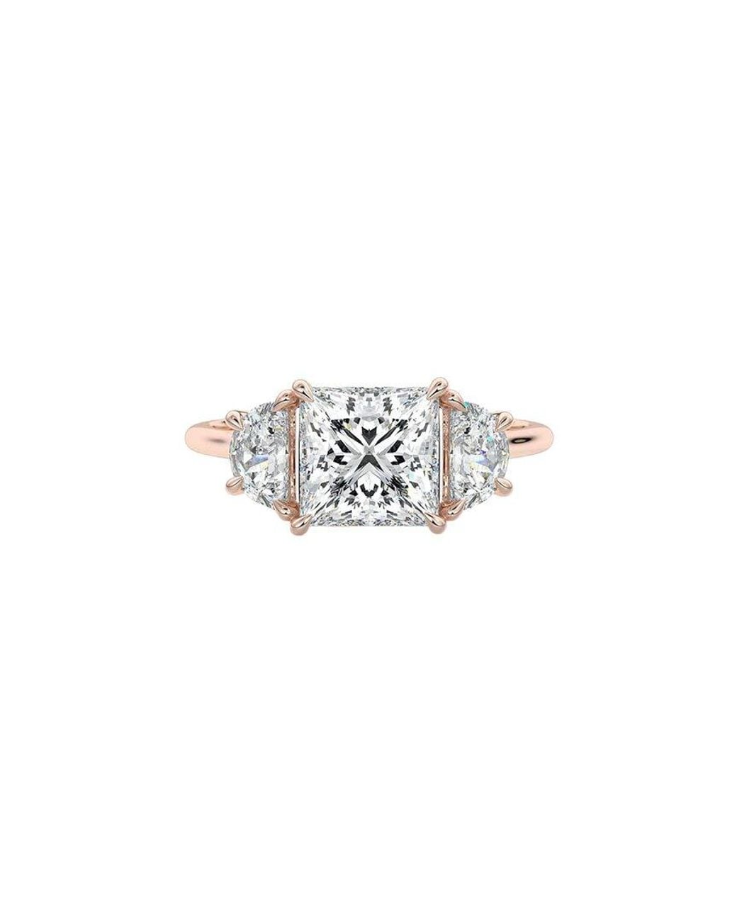 Lab Grown Diamonds White 14K Rose 4.60 Ct. Tw. Lab-Grown Diamond Ring
