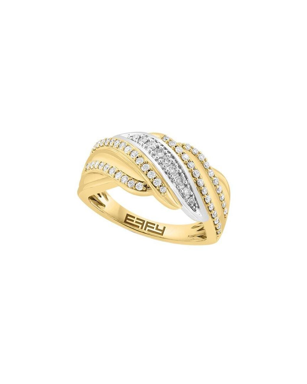 Effy Fine Jewelry Metallic 14K 0.39 Ct. Tw. Diamond Ring