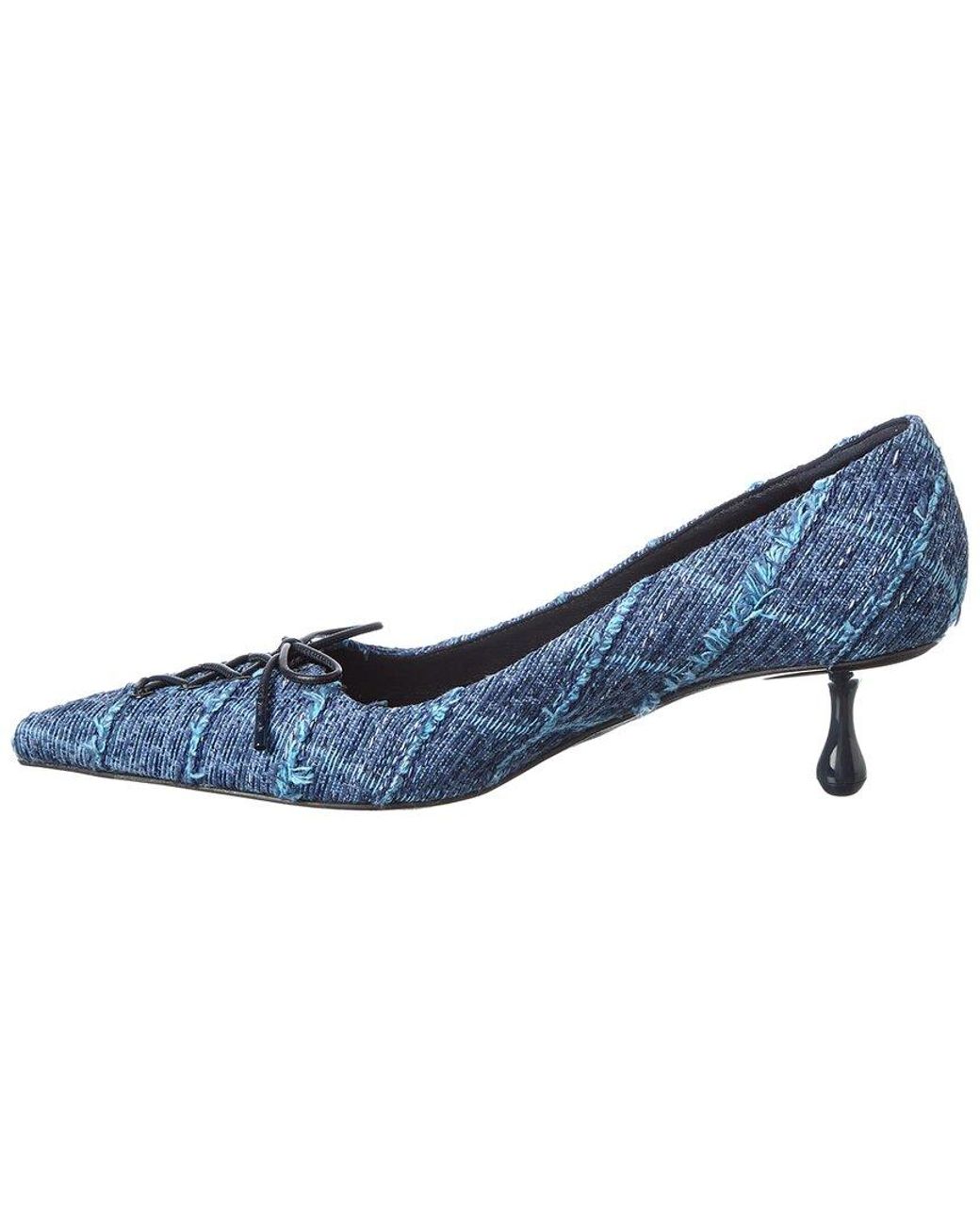 Jimmy Choo Blue Scarlett 50 Denim Pump