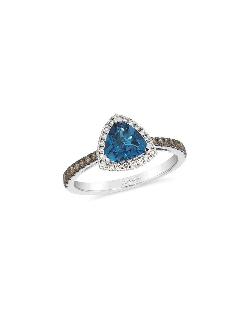 Le Vian Blue 14K 1.37 Ct. Tw. Diamond & London Topaz Cocktail Ring