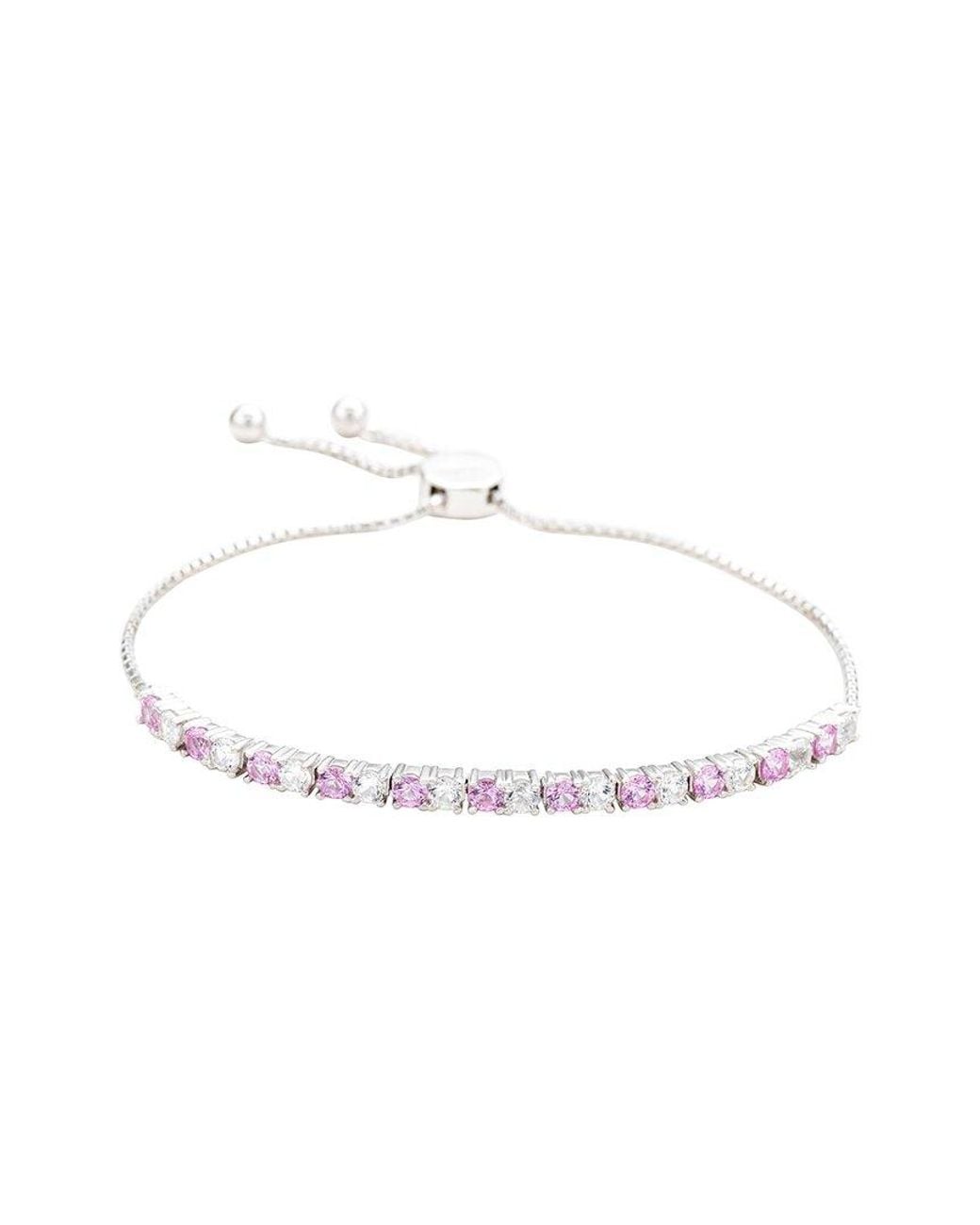 Suzy Levian White 0.02 Ct. Tw. Diamond & Gemstone Bolo Bracelet