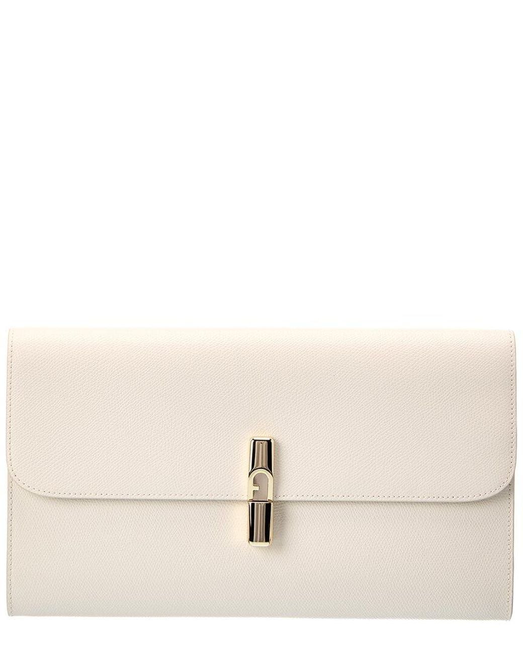 Furla Natural Iride Leather Clutch