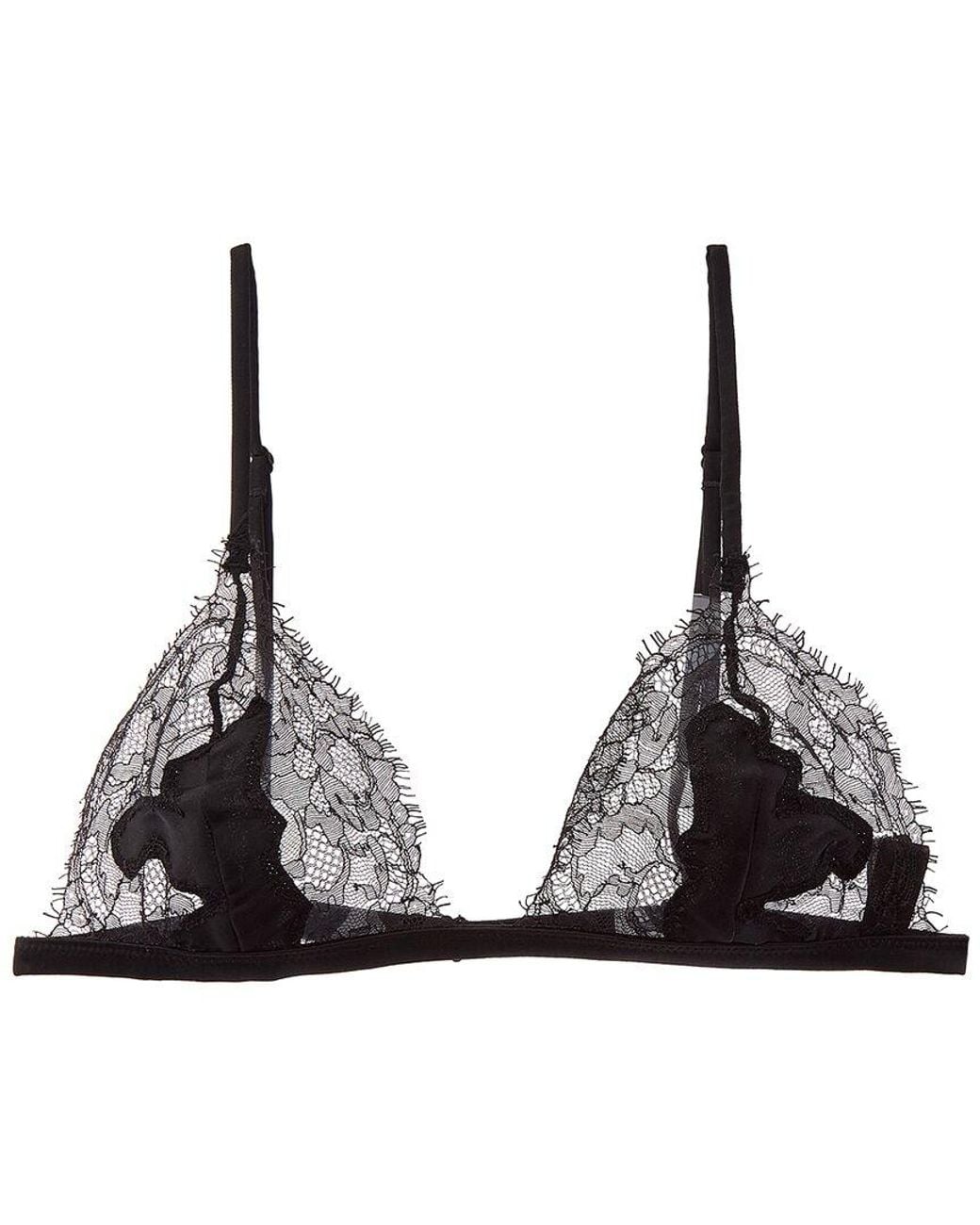 Kiki de Montparnasse Black Giselle Soft Silk-Trim Bra