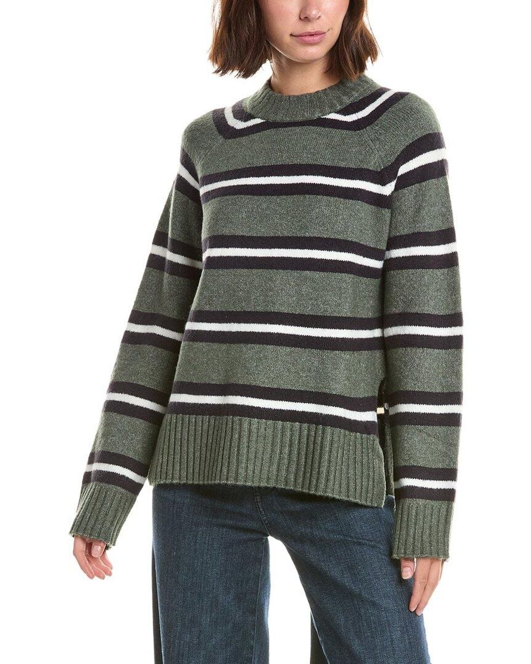 French Connection Gray Suzie Pullover With Side Slit