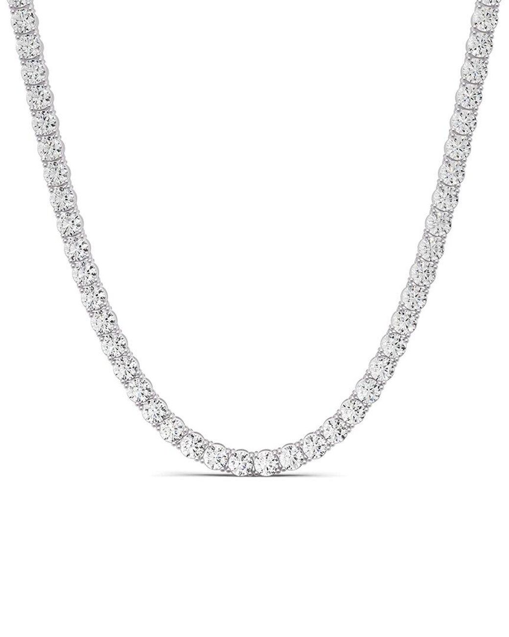Lab Grown Diamonds Metallic 14K 3.00 Ct. Tw. Lab-Grown Diamond Tennis Necklace