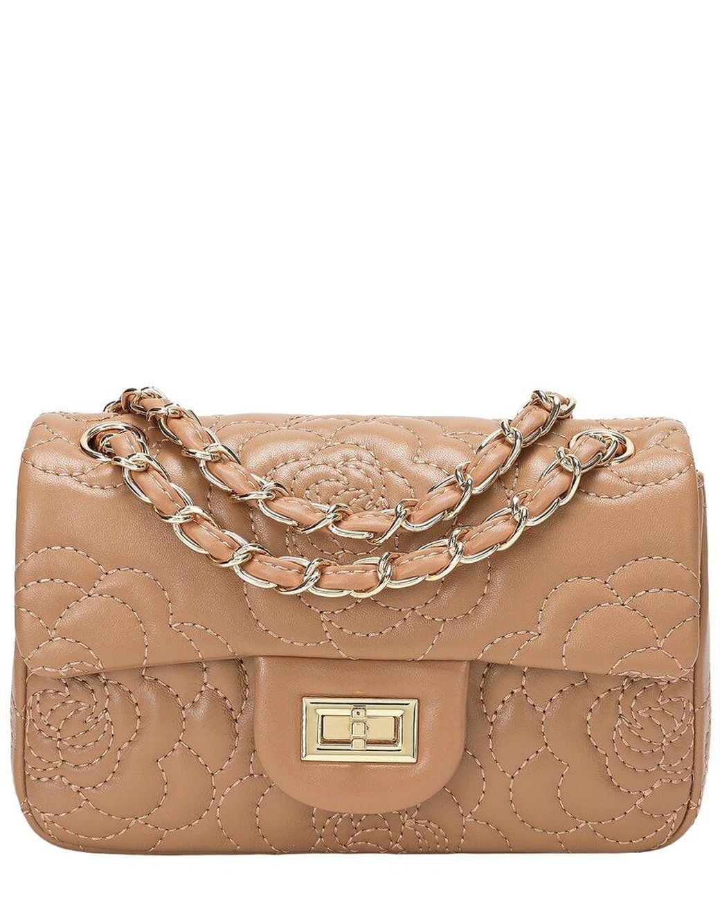 Tiffany & Fred Paris Brown Quilted Leather Crossbody