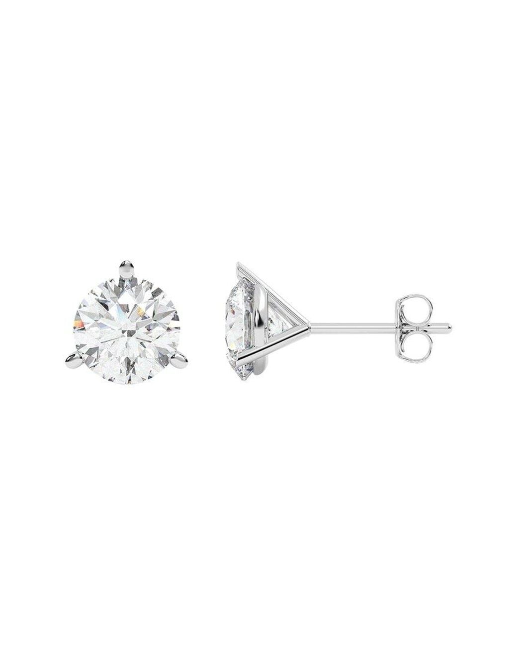 Diamond Select Cuts Metallic 14K 2.00 Ct. Tw. Diamond Earrings