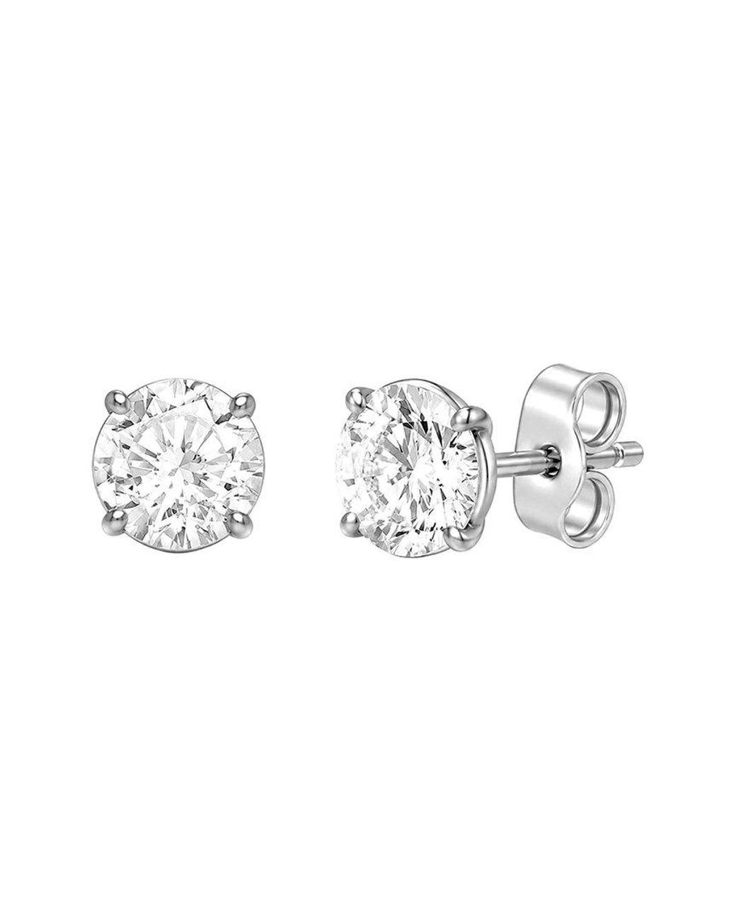 Lab Grown Diamonds Metallic 14K 4.00 Ct. Tw. Lab-Grown Diamond 4 Prong Stud Earring
