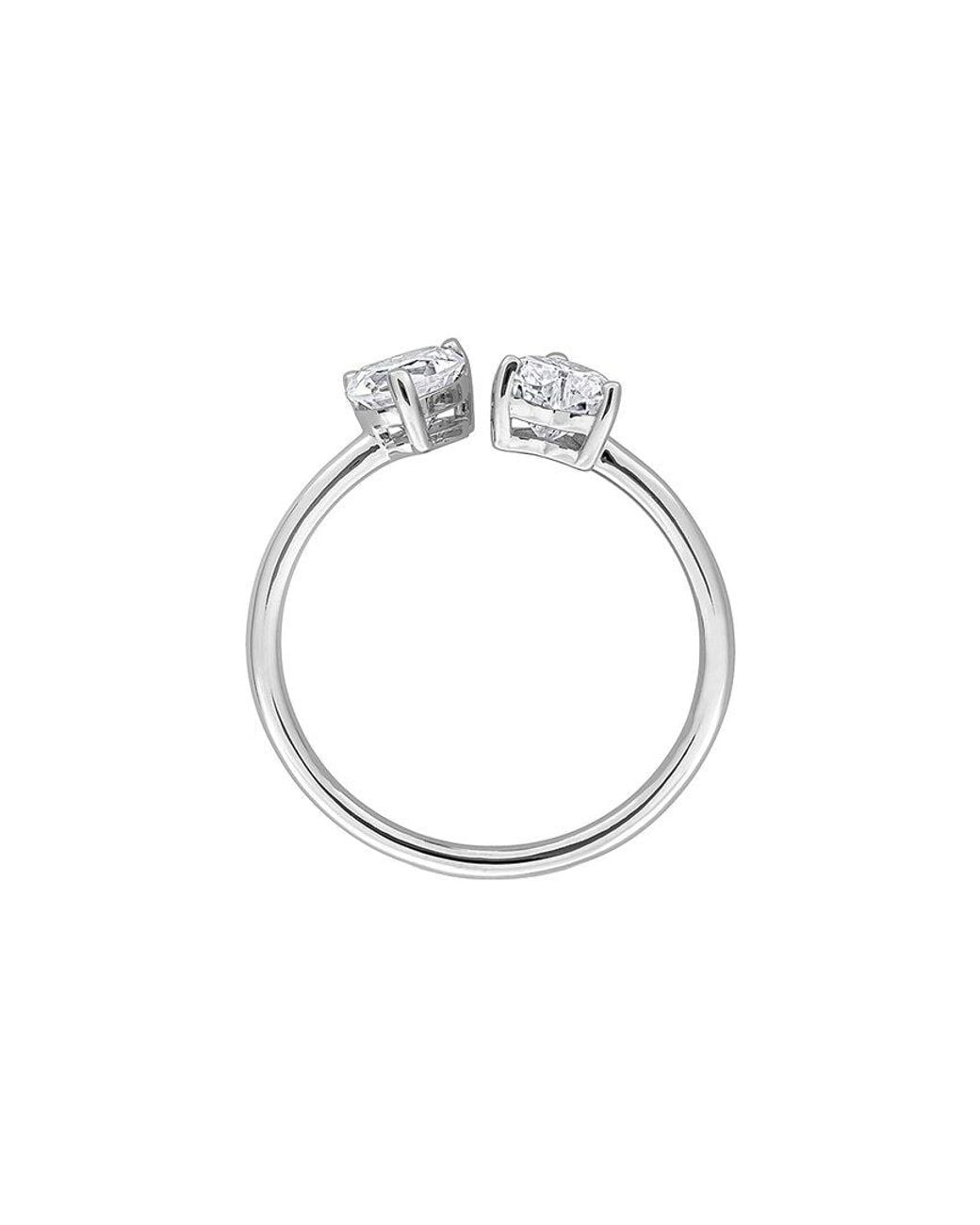 Rina Limor White 1.00 Ct. Tw. Created Moissanite Toi Et Moi Ring