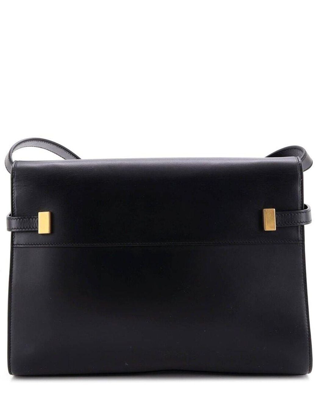 Saint Laurent Black Leather Manhattan Shoulder Bag Medium (Authentic Pre- Loved)
