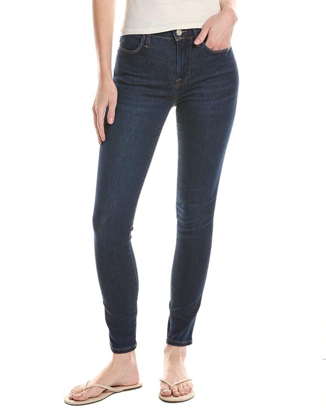 FRAME Blue Le High Skinny Jean