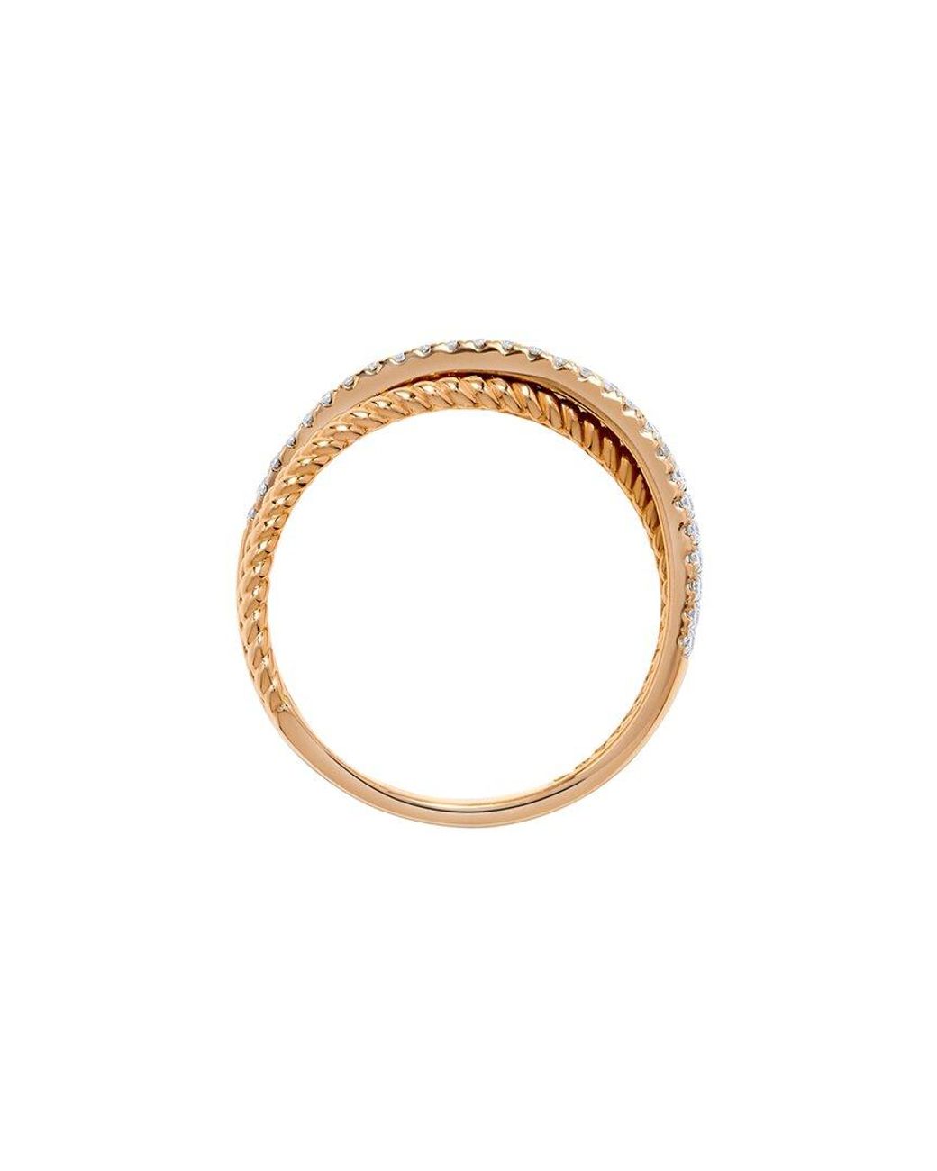 H.J. Namdar White 14K Two-Tone 0.27 Ct. Tw. Diamond Rope Ring