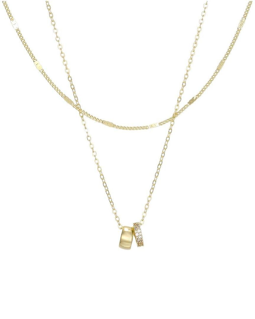 Adornia Metallic 14K Plated Cz Necklace