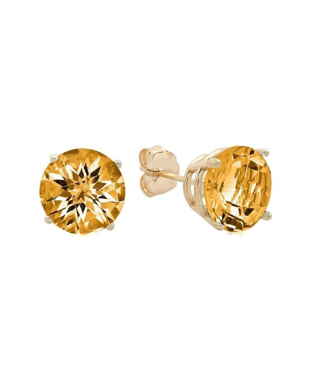 MaxColor Metallic 10k 3.60 Ct. Tw. Citrine Studs