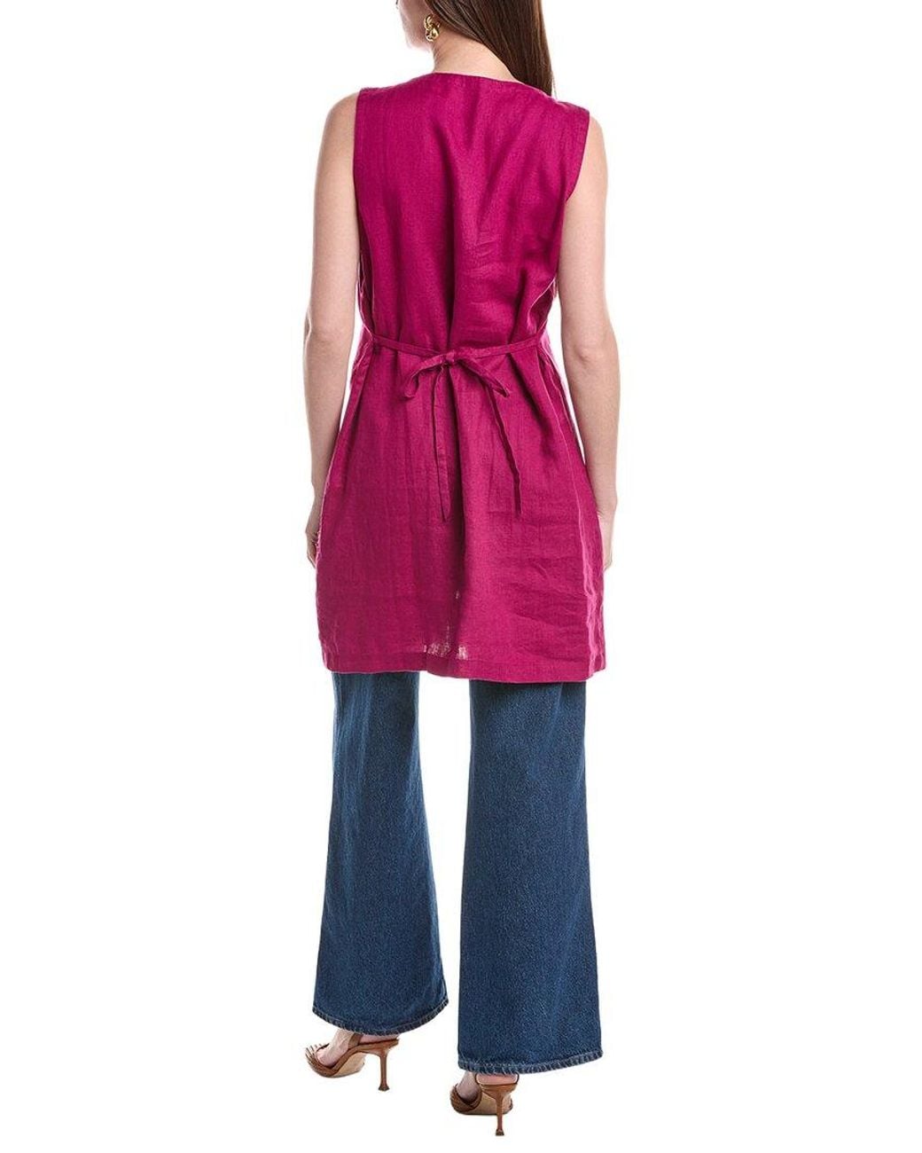 Eileen Fisher Pink Linen Mini Dress