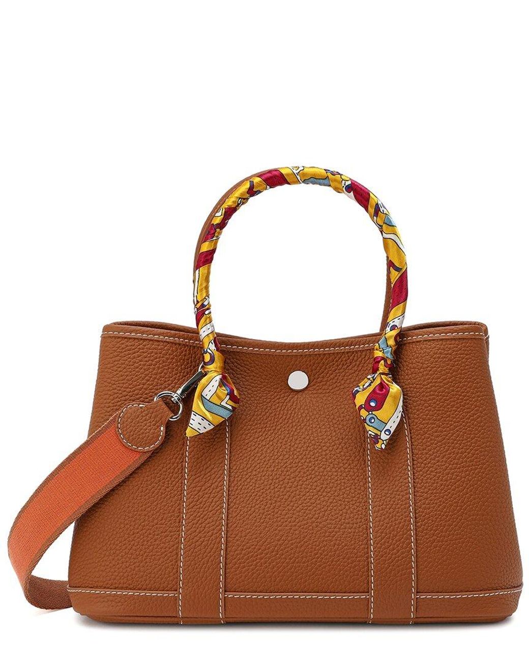 Tiffany & Fred Top-grain Leather Satchel in Brown | Lyst